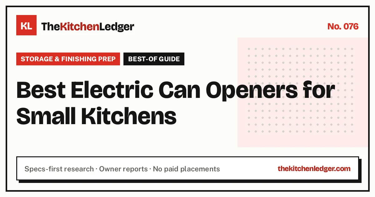 Best Electric Can Openers for Small Kitchens