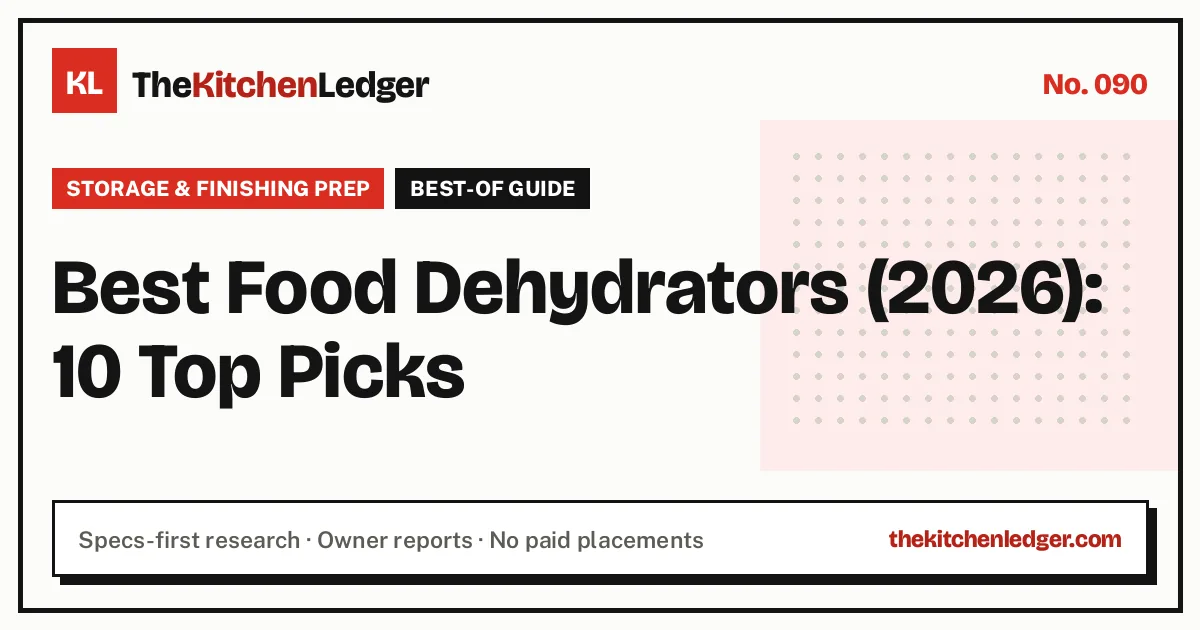 Best Food Dehydrators (2026): 10 Top Picks