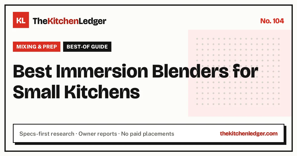 Best Immersion Blenders for Small Kitchens