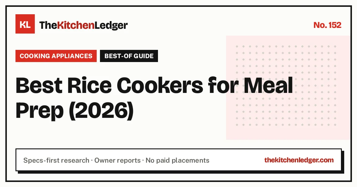 Best Rice Cookers for Meal Prep (2026)