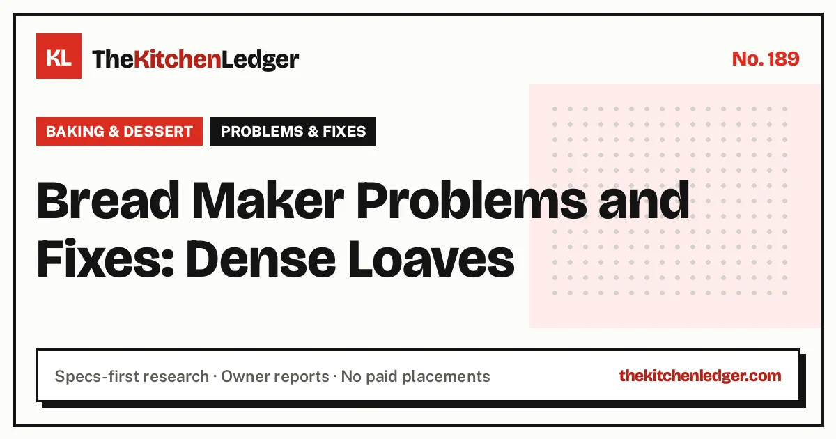 Bread Maker Problems and Fixes: Dense Loaves