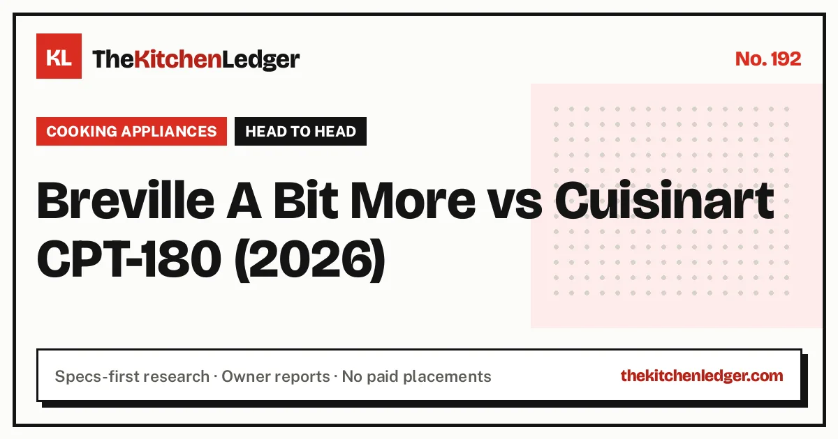 Breville A Bit More vs Cuisinart CPT-180 (2026)