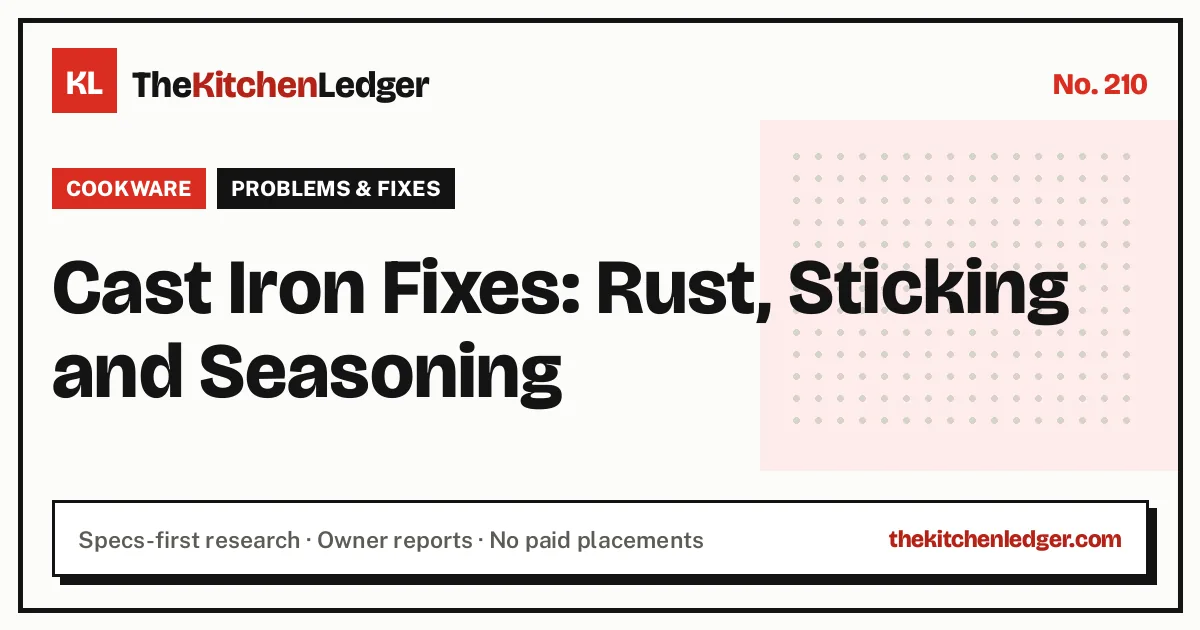 Cast Iron Fixes: Rust, Sticking and Seasoning