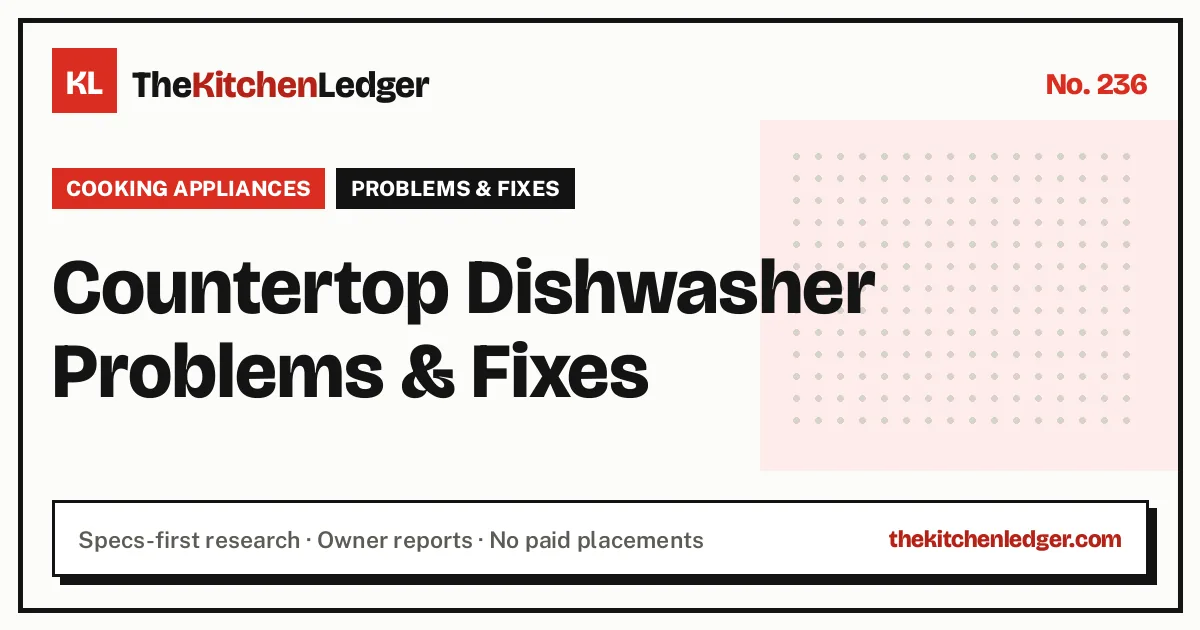 Countertop Dishwasher Problems & Fixes