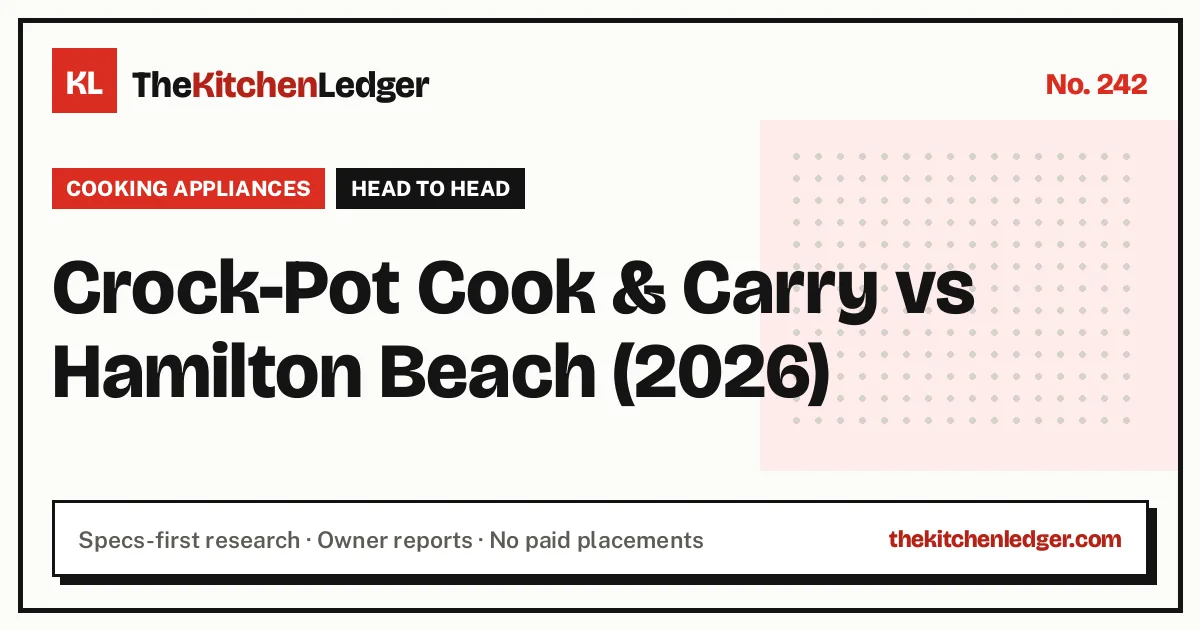 Crock-Pot Cook & Carry vs Hamilton Beach (2026)