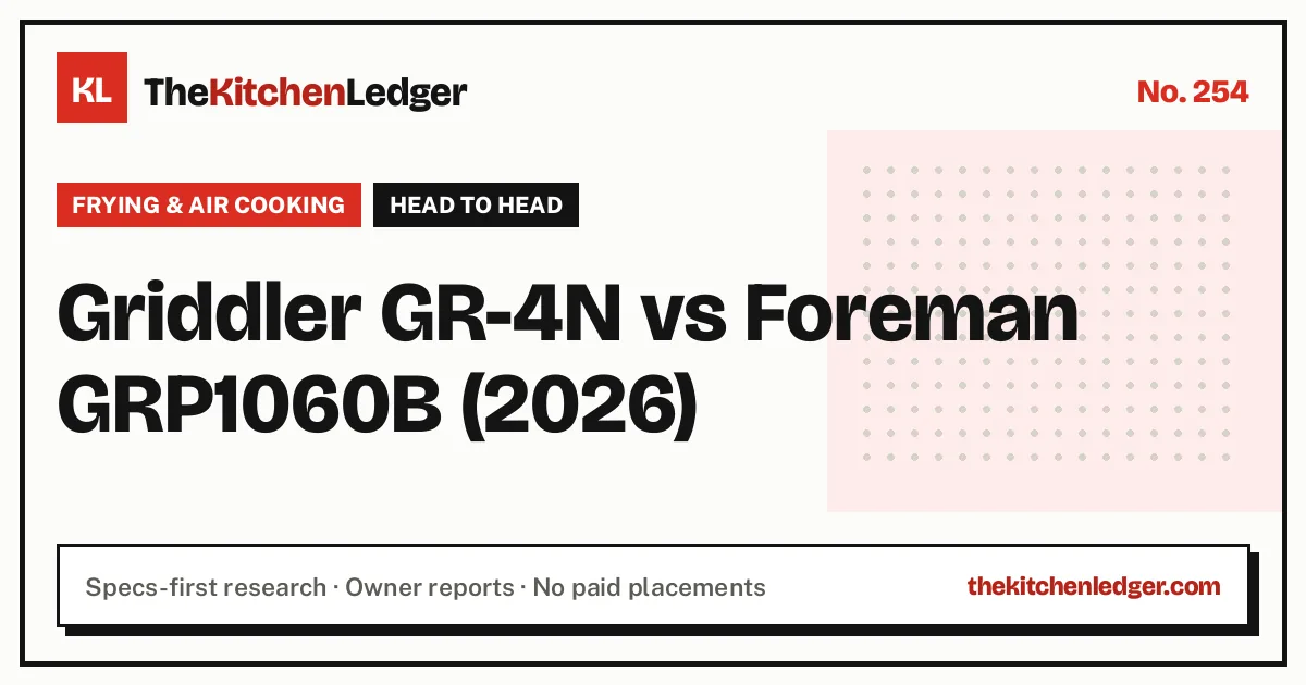 Griddler GR-4N vs Foreman GRP1060B (2026)