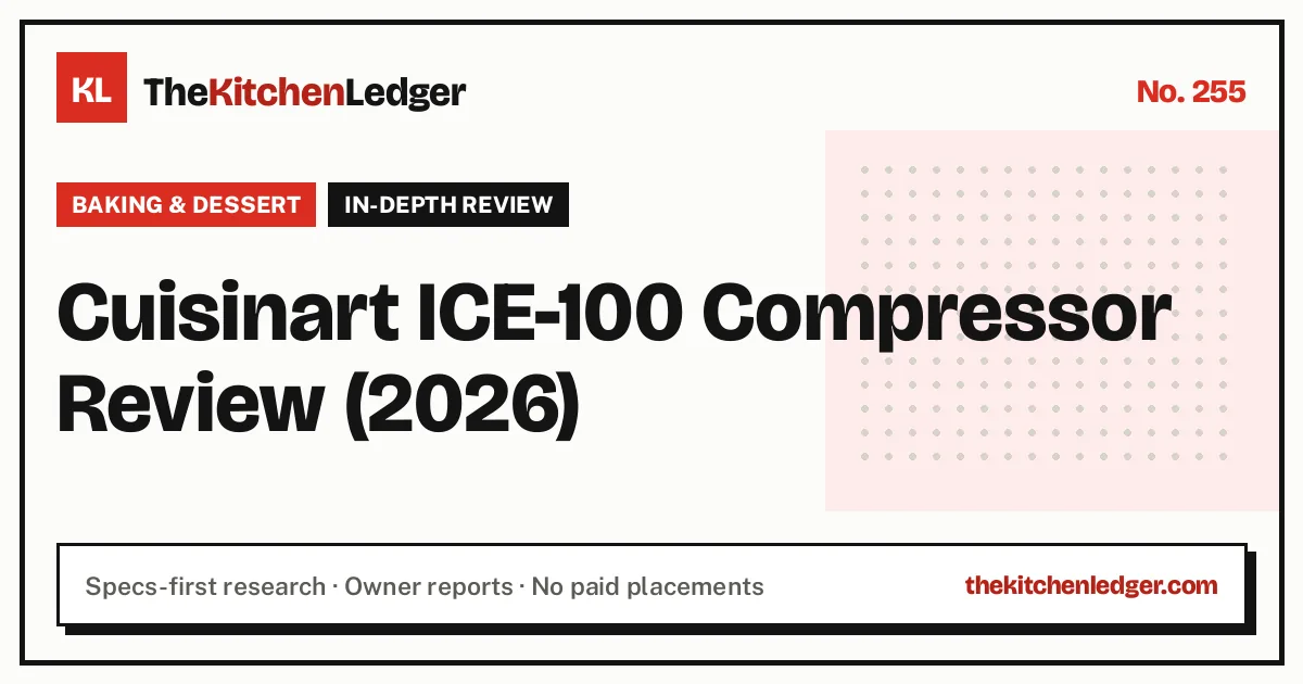 Cuisinart ICE-100 Compressor Review (2026)