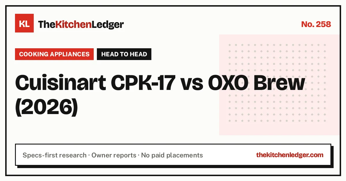 Cuisinart CPK-17 vs OXO Brew (2026)