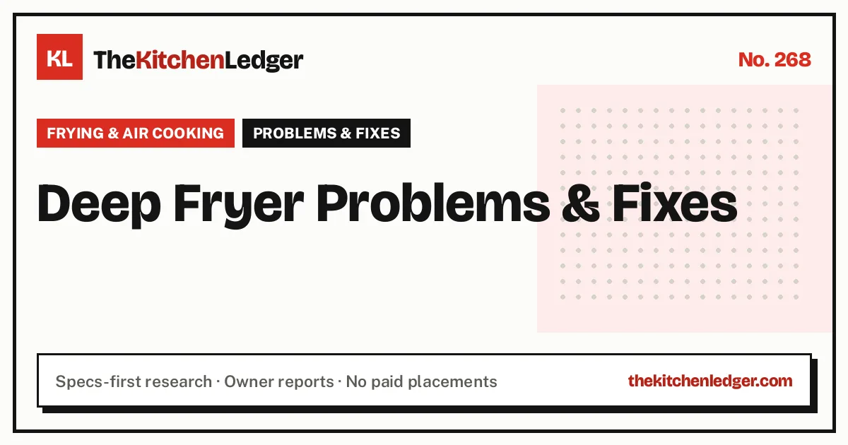 Deep Fryer Problems & Fixes