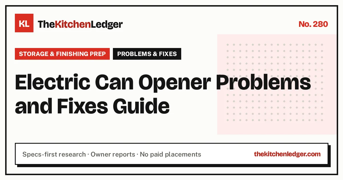Electric Can Opener Problems and Fixes Guide