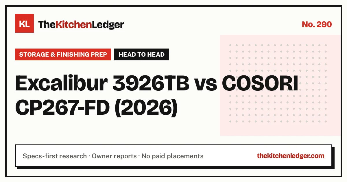Excalibur 3926TB vs COSORI CP267-FD (2026)