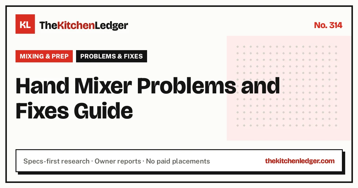 Hand Mixer Problems and Fixes Guide