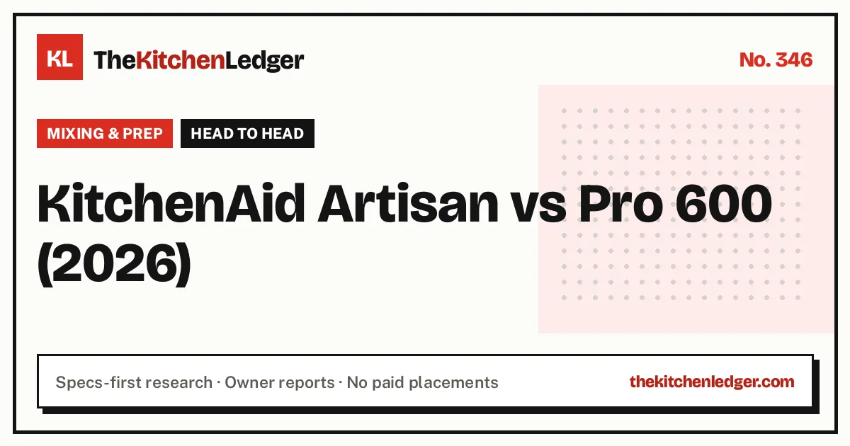 KitchenAid Artisan vs Pro 600 (2026)