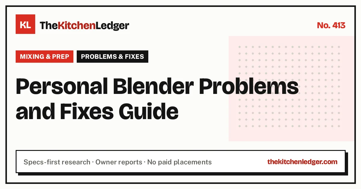 Personal Blender Problems and Fixes Guide
