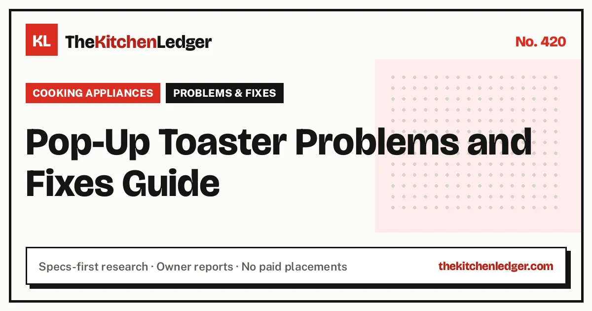 Pop-Up Toaster Problems and Fixes Guide