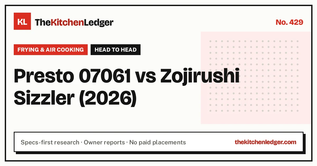Presto 07061 vs Zojirushi Sizzler (2026)